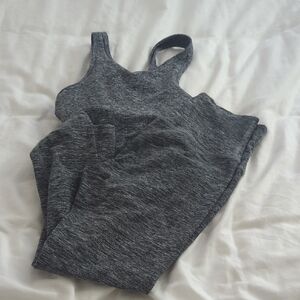 Gray Sleeveless Athletic Top